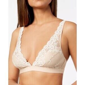 Wacoal Embrace Lace Soft Cup Wireless Bra Size US 40 beige tan adjustable